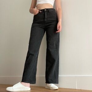 OAK + FORT BLACK  STRAIGHT JEANS - S